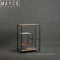 Mayco Modern Bookcase Design 3-Shelf Wrought Iron Handicraft Furniture Bookcase